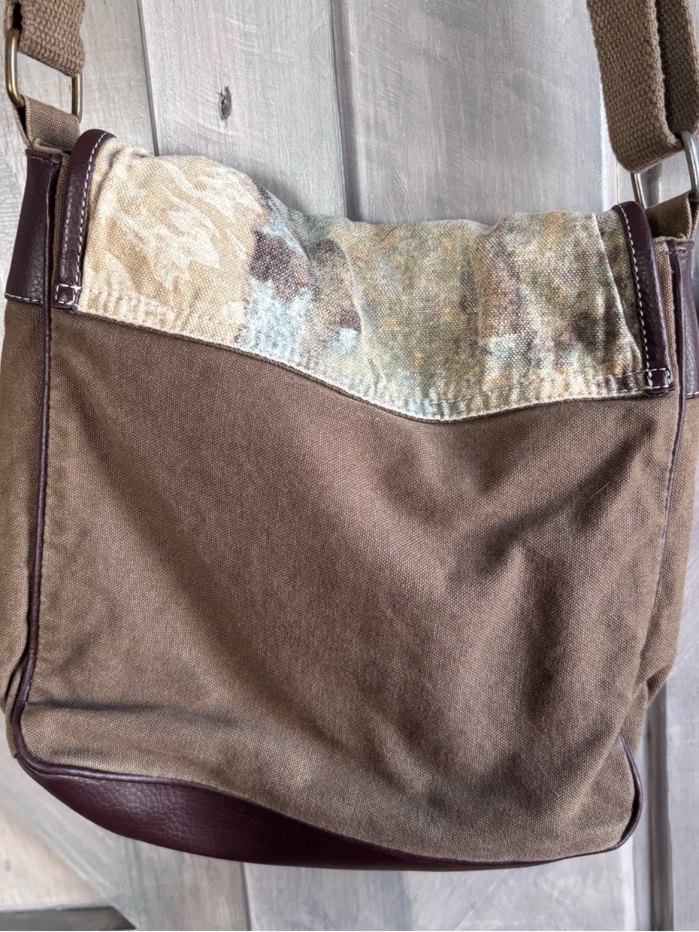 Trust the Journey Small‎ Canvas Messenger Bag Crossbody Academia Shabby Chic - Picture 5 of 8